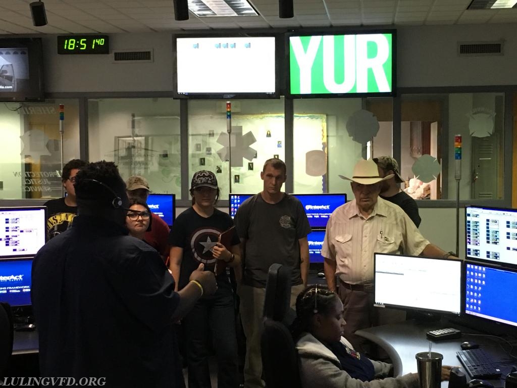 July 16, 2018 New Members and Jr. FF's tour the St. Charles Parish 9-1-1 Communications Center 