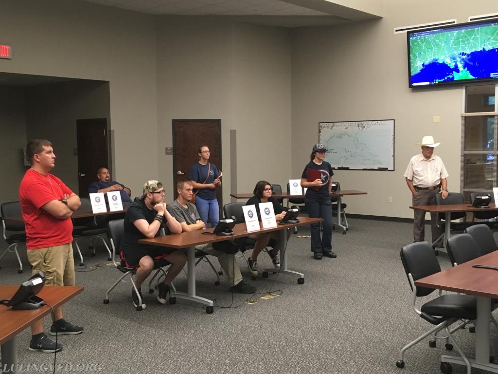 July 16, 2018 New Members and Jr. FF's tour the St. Charles Parish Emergency Operations Center